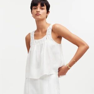 Madewell Linen White Sleeveless Tank